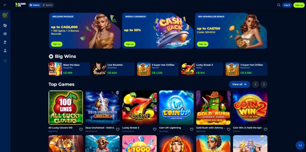 Billionairespin Casino Canada