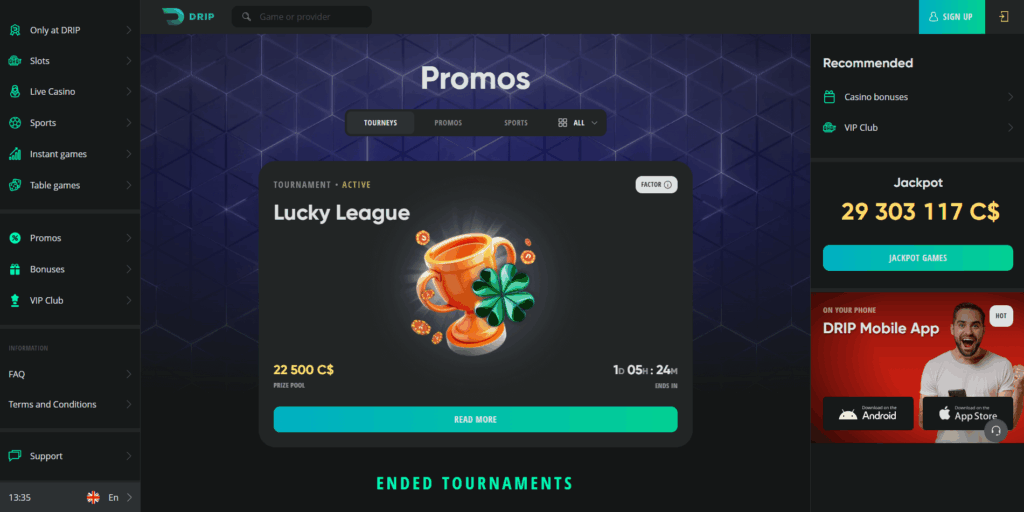 Drip Casino Free Spins