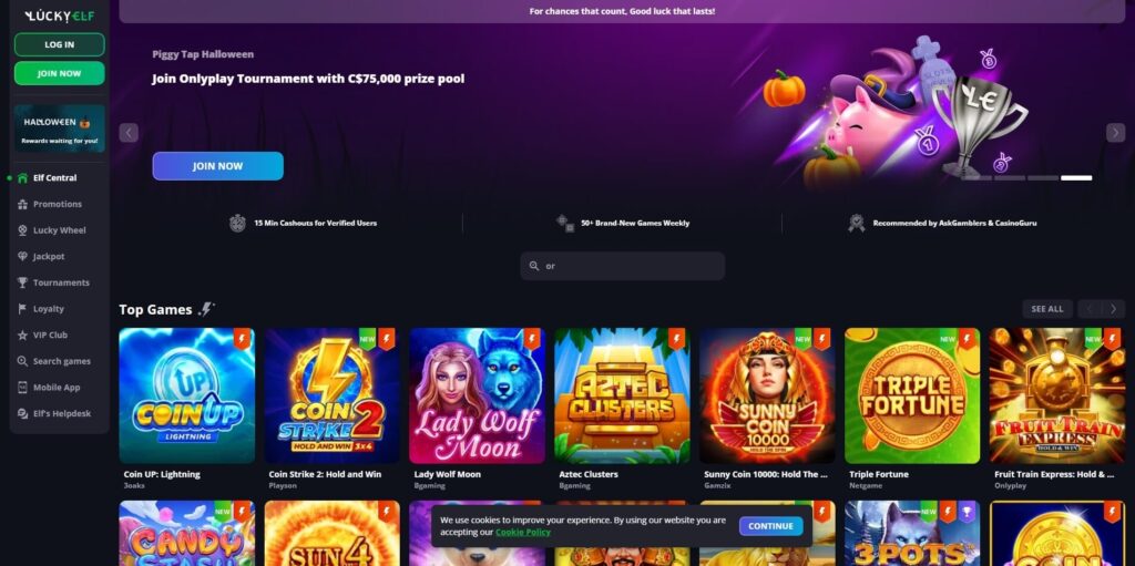 Luckyelf Casino Canada