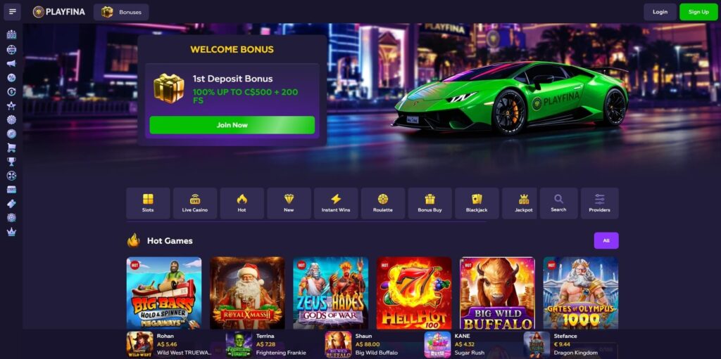 Playfina Casino Canada
